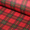 Kunstleder Tartan rot