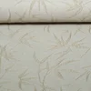 Nachhaltiger Canvas Jacquard Blätter Bestickt Beige