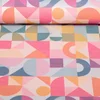 Nachhaltiger Jacquard Canvas Geo Design Multicolor