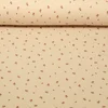 Rippjersey Blümchen Beige 