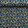 Sommersweat French Terry Blumenranken Navy
