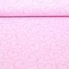 Sommersweat French Terry Herzen Glitzer Rosa