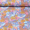 Sommersweat French Terry Retro Blumen Hellblau