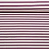 Sommersweat French Terry Streifen Ecru Aubergine Garngefärbt