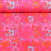 Sommersweat French Terry Vintage Blumen Fuchsia