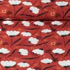 Viskose Popeline Blumen Rot