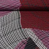 Viskose Twill Linien Schwarz Rot