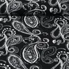 Viskose Twill Paisley Schwarz