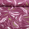 Viskosejersey Blüten Dunkles Mauve