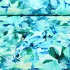 Viskosejersey Große Blüten Türkis