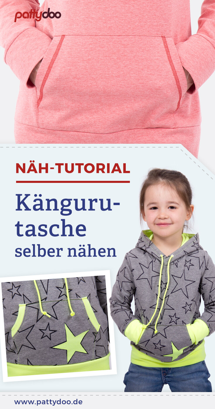 Kängurutasche Pullover nähen Schnittmuster