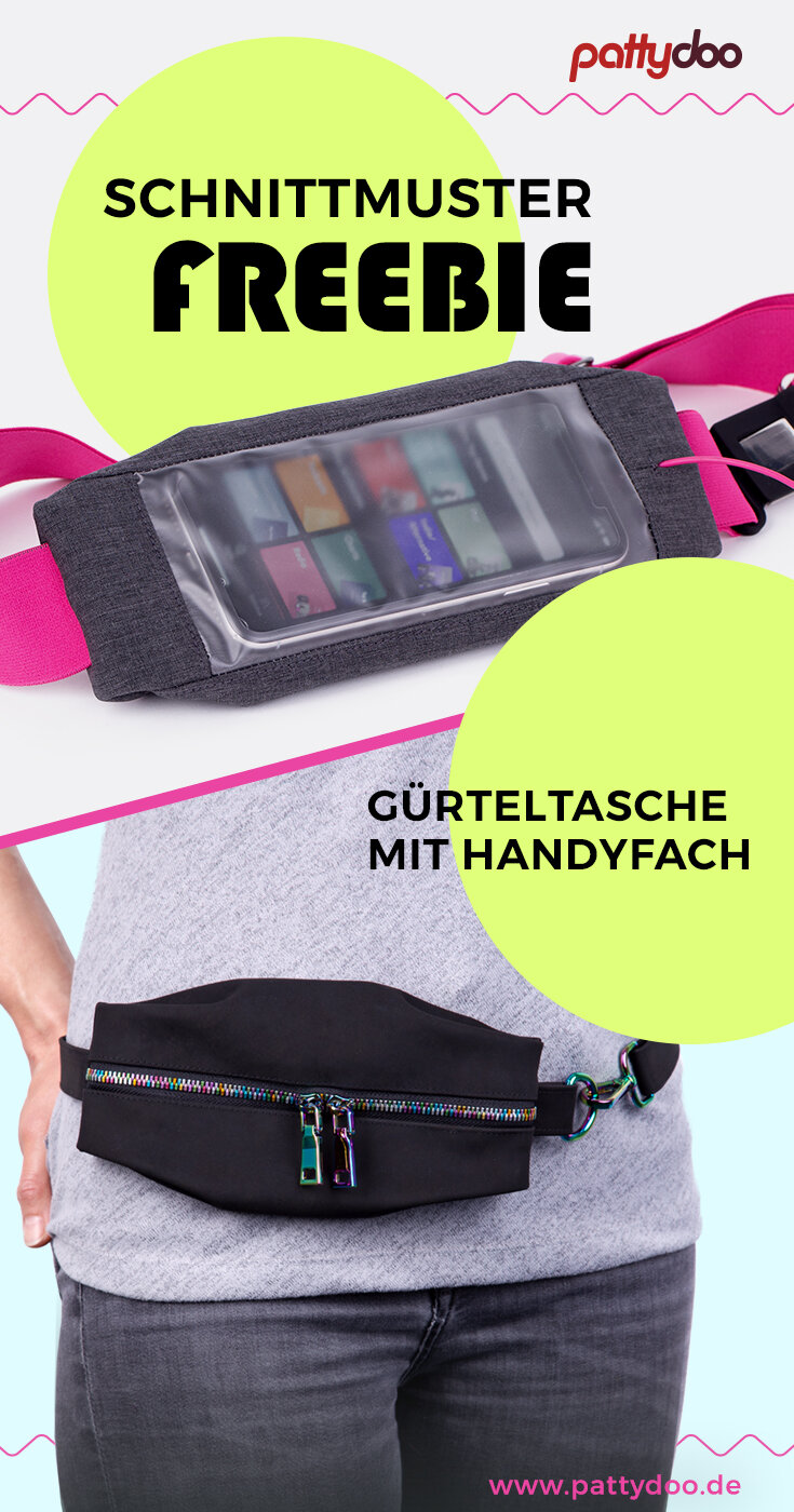 Gürteltasche Freebie Schnittmuster Sporttasche nähen