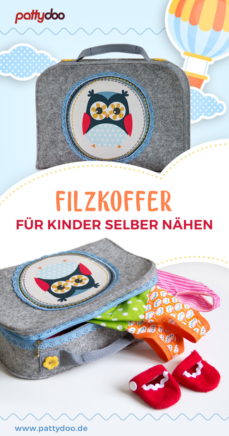 Kostenlose Nähanleitung Puppenkoffer Filz nähen Kostenlose Nähanleitung Puppenkoffer Filz nähen