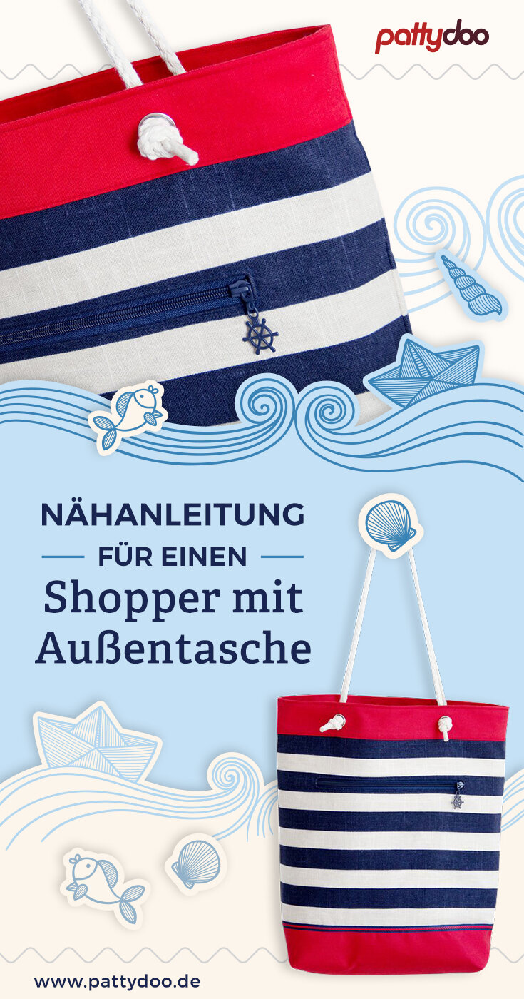 Nähanleitung Shopper kostenlos Tasche selber nähen Nähanleitung Shopper kostenlos Tasche selber nähen