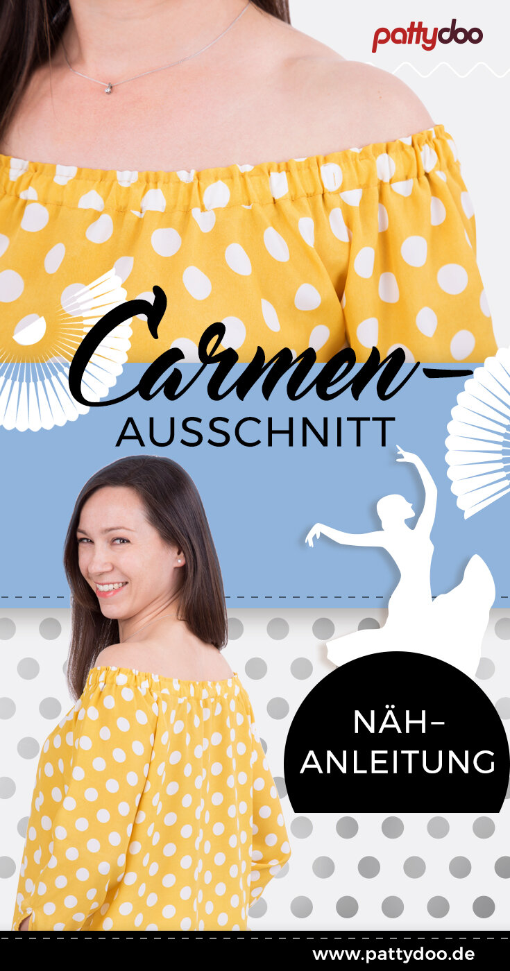 Patternhack Nähanleitung Carmenbluse Freebie