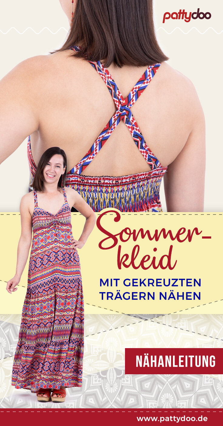 Schnittmuster Sommmerkleid Maxikleid selber nähen Schnittmuster Sommmerkleid Maxikleid selber nähen