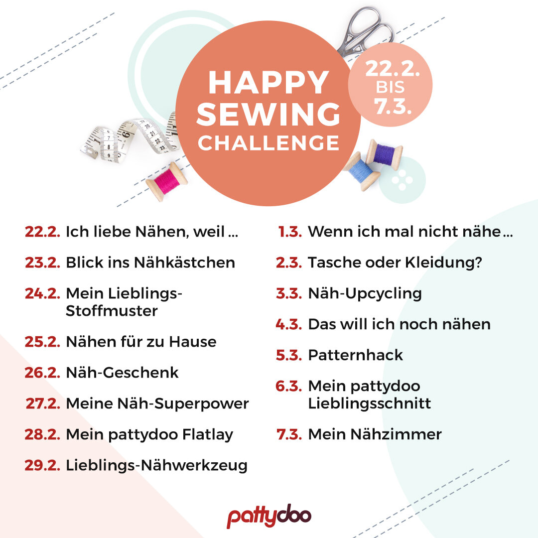 pattydoo Happy Sewing Instagram Challenge 2020 Themen pattydoo Happy Sewing Instagram Challenge 2020 Themen