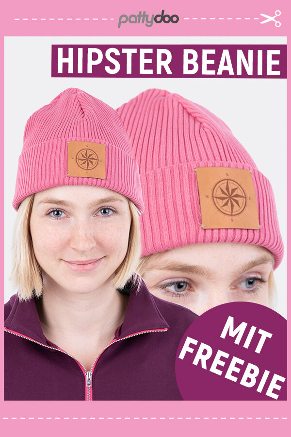 Hipsterbeanie selber nähen - Pinterest Banner