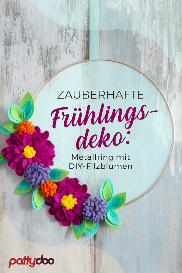 Filzblumenkranz - Pinterest Nähideen