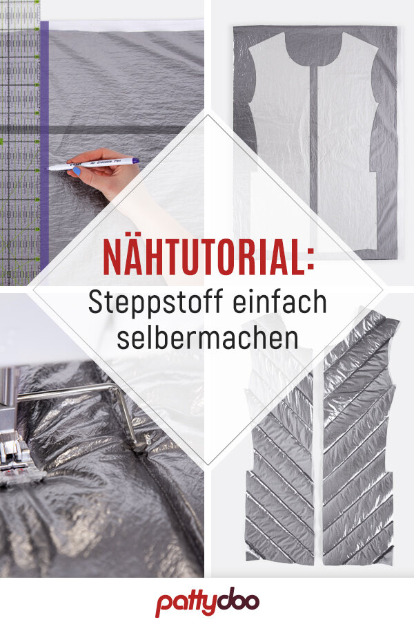 Nähtutorial Steppstoff Anleitungsschritte