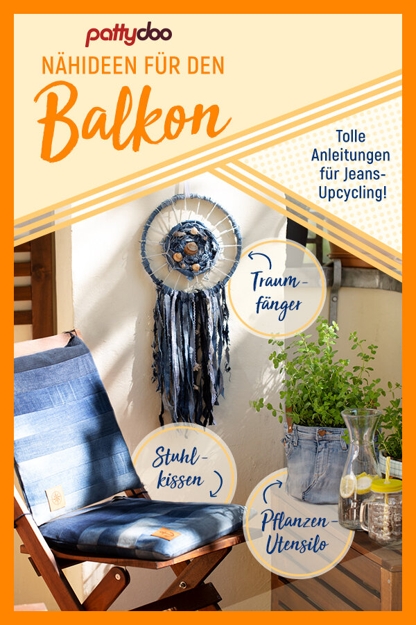 Balkon Nähideen Jeans Upcycling