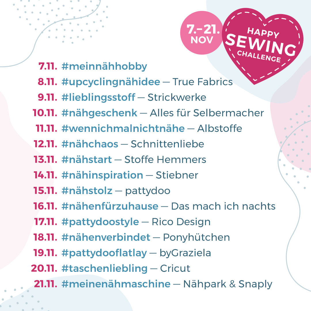pattydoo Happy Sewing Challenge auf Instagram 2021 pattydoo Happy Sewing Challenge auf Instagram 2021