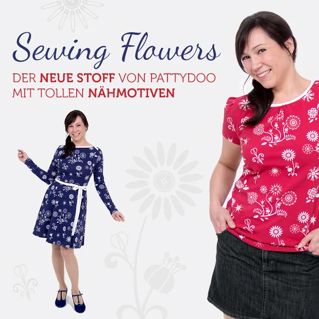 pattydoo Stoff Sewing Flowers pattydoo Stoff Sewing Flowers