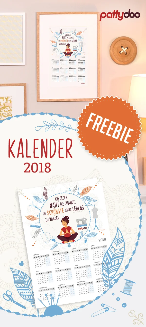 Kalender 2018 Freebie printable pattydoo Kalender 2018 Freebie printable pattydoo