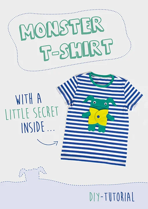 monster tshirt diy applique kids sewing tutorial