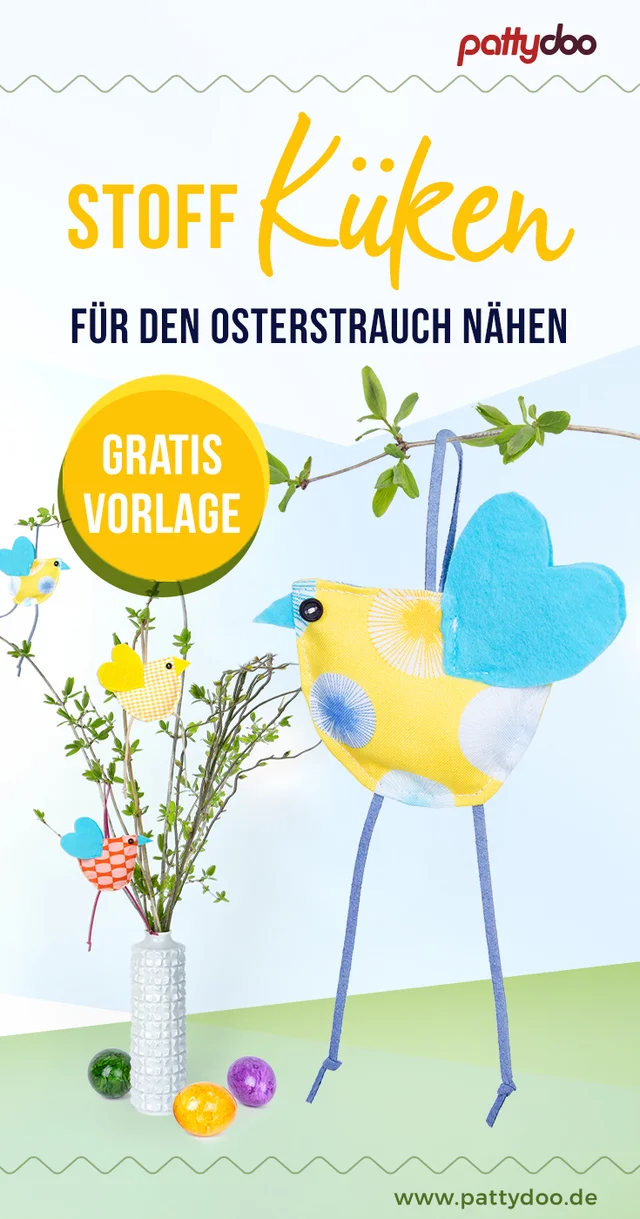 Anleitung Osterküken Stoff nähen Anleitung Osterküken Stoff nähen