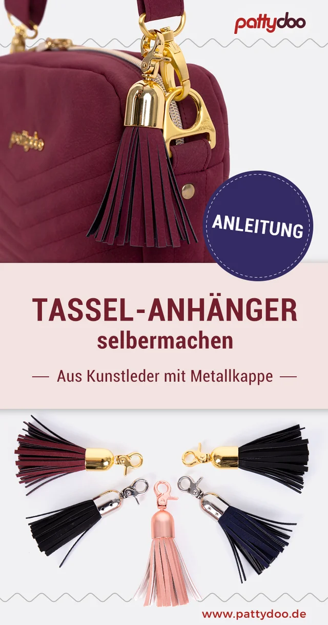 pattydoo DIY Anleitung Tassel-Anhänger aus Kunstleder mit Quastenhalter pattydoo DIY Anleitung Tassel-Anhänger aus Kunstleder mit Quastenhalter
