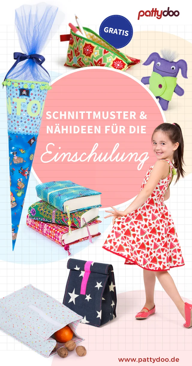 Schnittmuster & Nähanleitungen zur Einschulung von pattydoo Schnittmuster & Nähanleitungen zur Einschulung von pattydoo