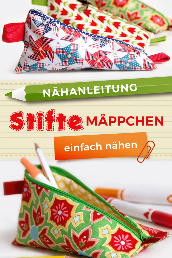Tetraeder Stiftemäppchen nähen kostenlose Nähanleitung