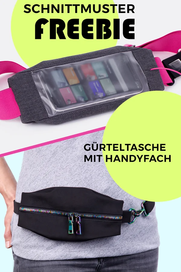 Gürteltasche Freebie Schnittmuster Sporttasche nähen