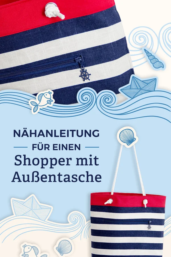 Nähanleitung Shopper kostenlos Tasche selber nähen