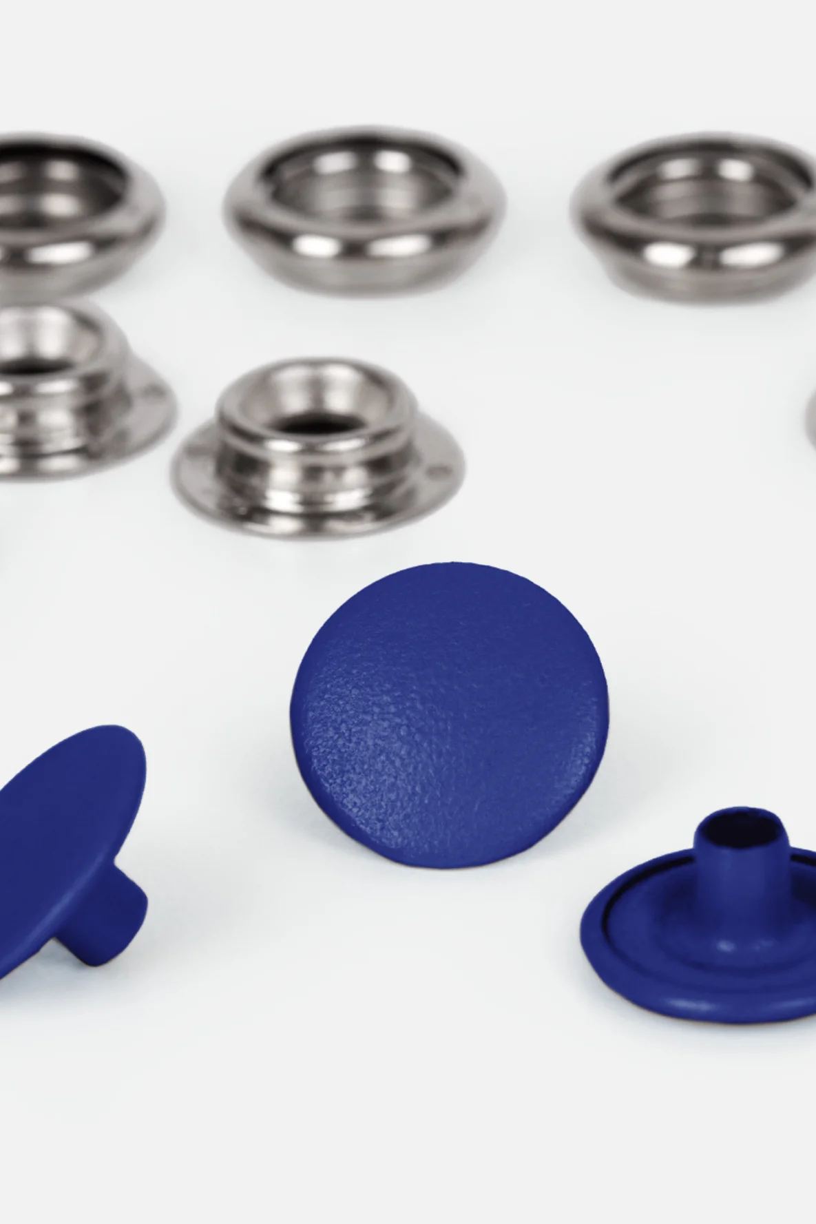 Druckknöpfe Ringfeder 15 mm silber Top