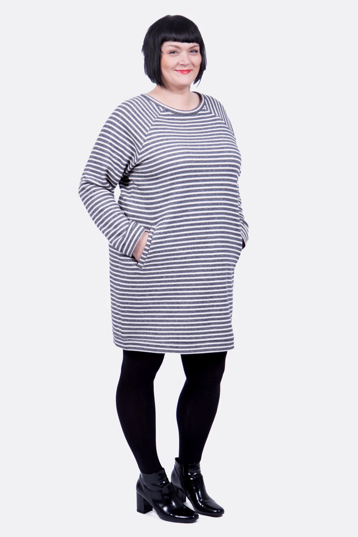 schnittmuster_kleid_streifen_stoff_anleitung Thumbnail