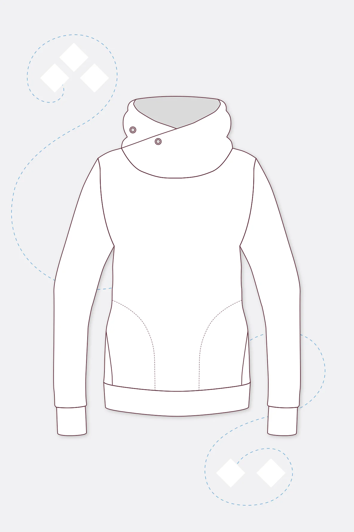 pattern ladies hoodie sewing instruction