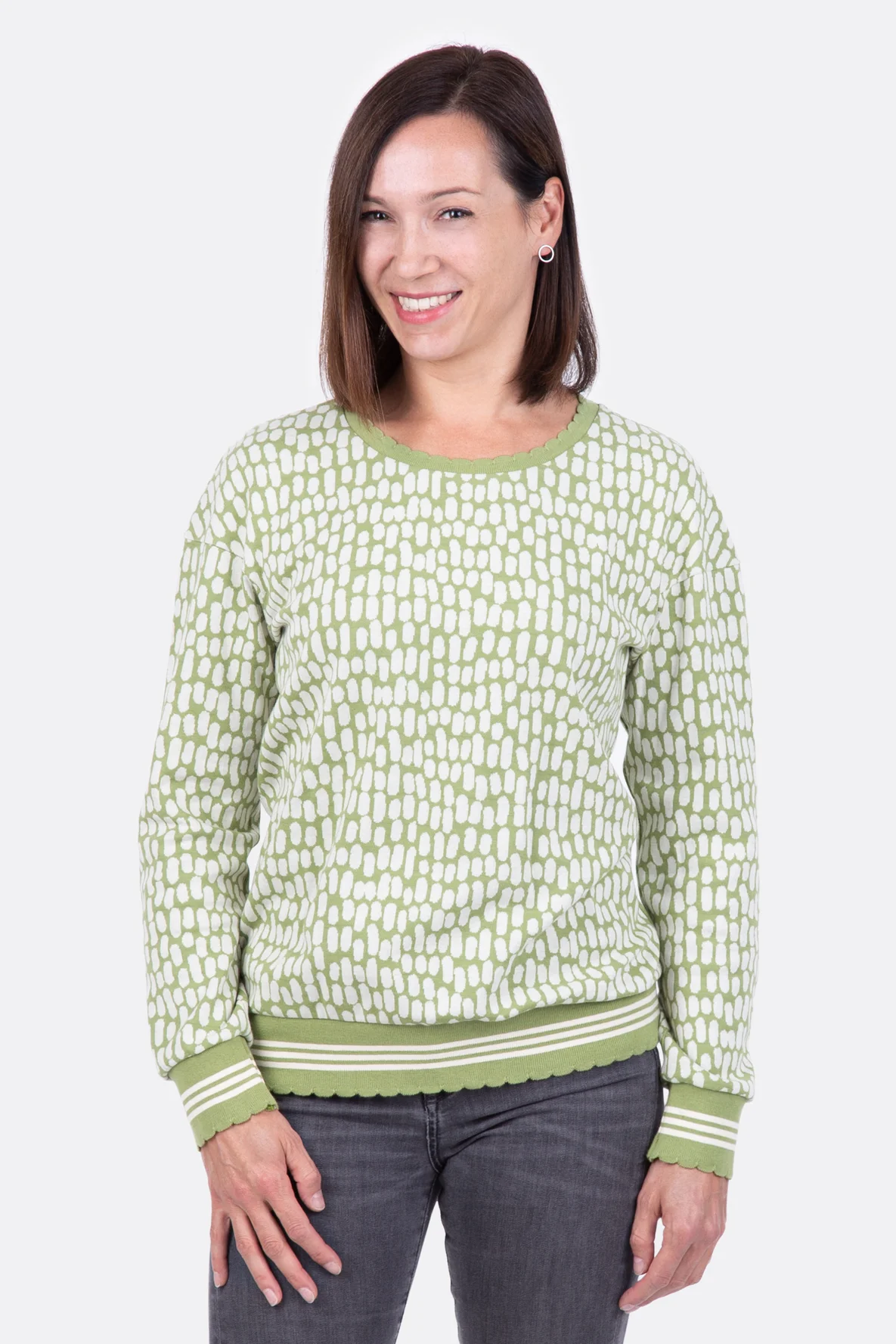 Schnittmuster Anleitung Sweatshirt Cuff me Wave Albstoffe