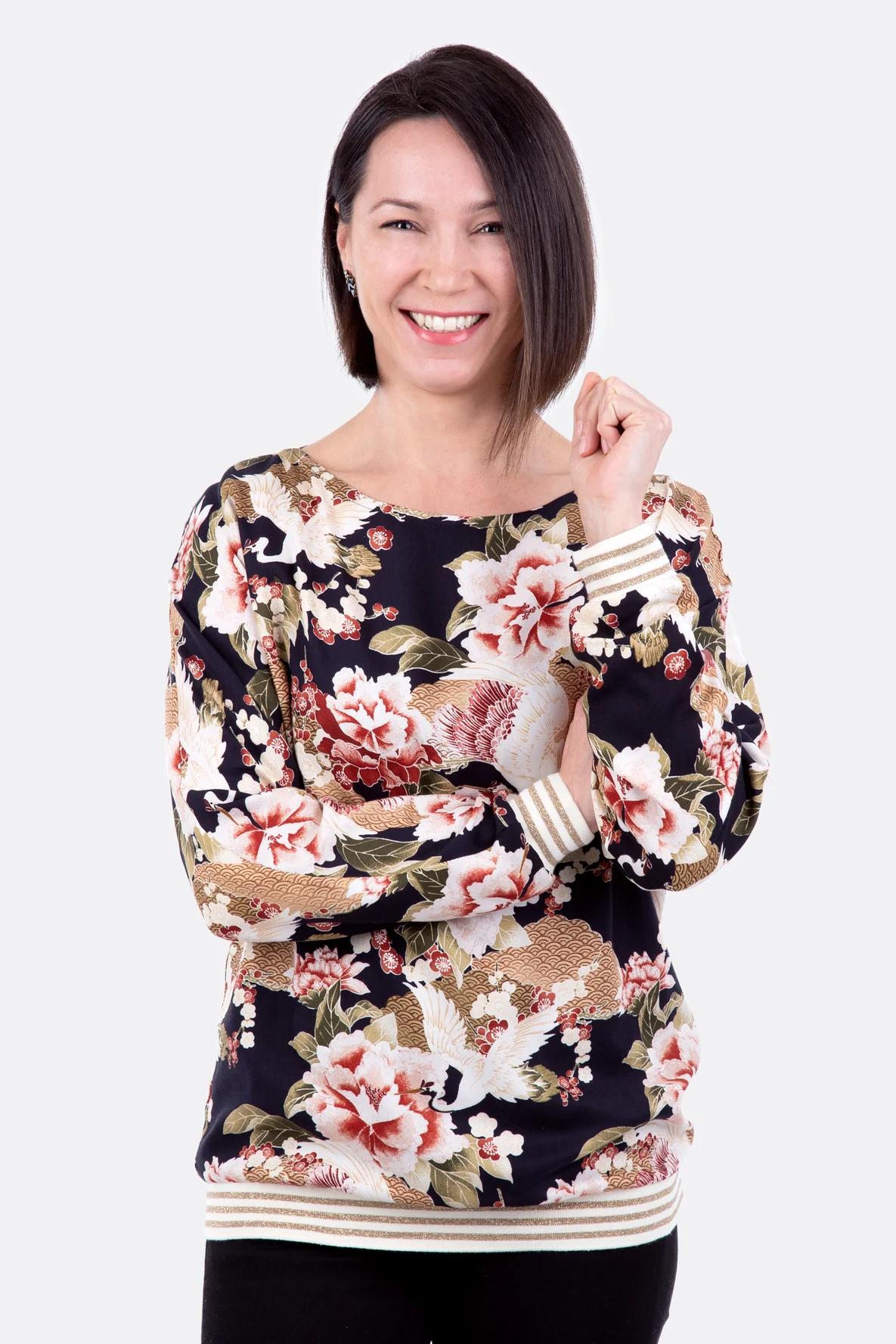 Schnittmuster Damenbluse Viskose Cuff Me Bündchen