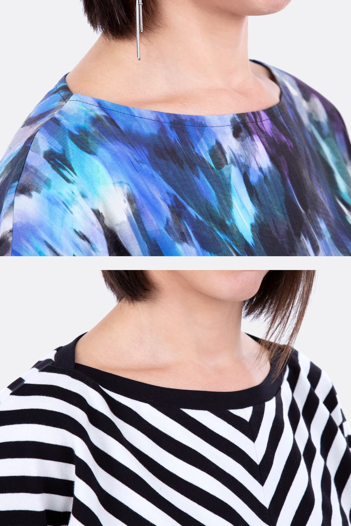 Schnittmuster Damenshirt Ausschnitt U-Boot Varianten nähen