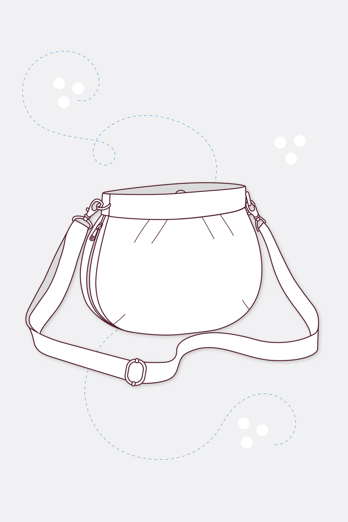 Schnittmuster Schultertasche rund Anleitung