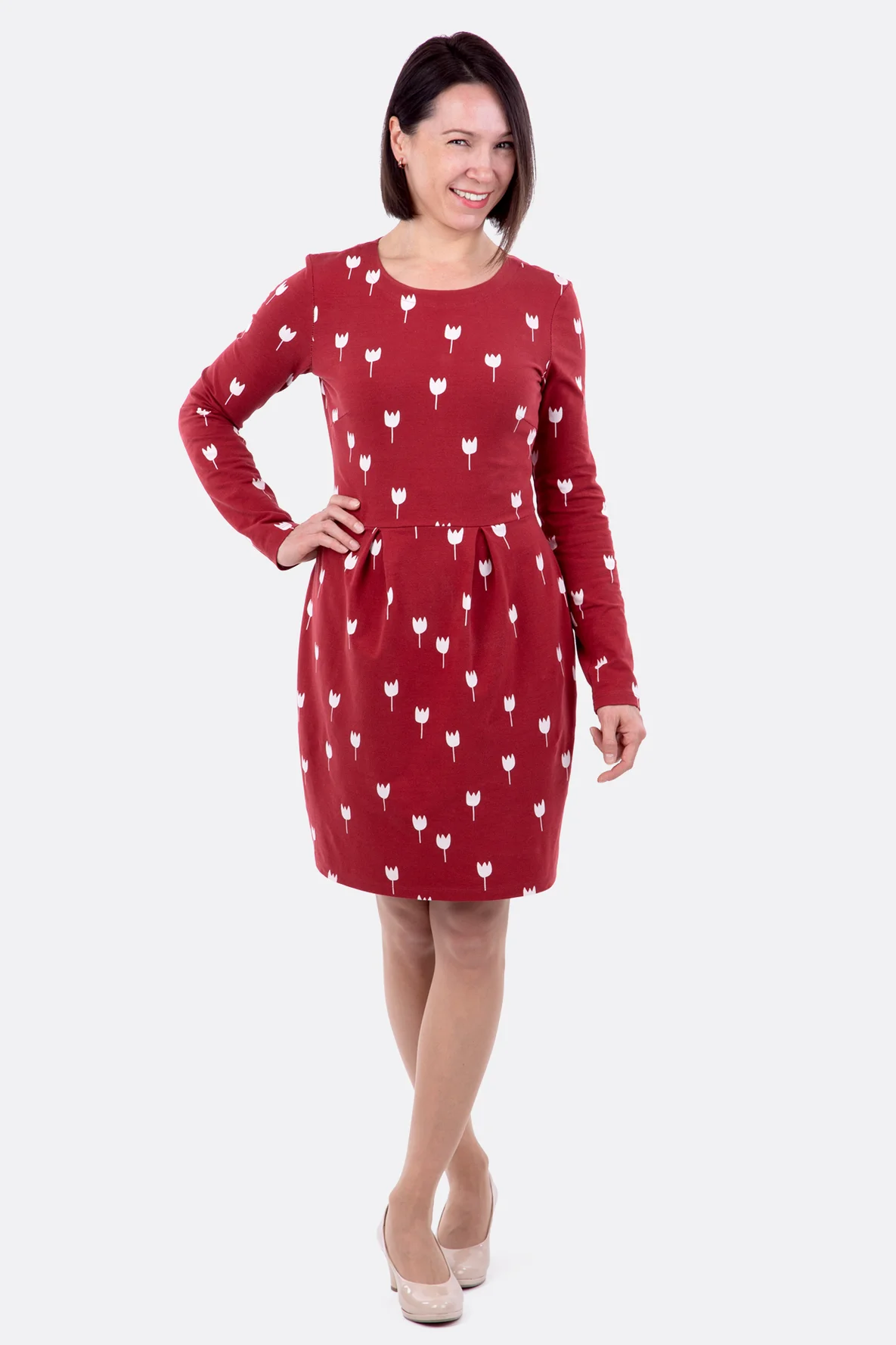 Schnittmuster Tulpenkleid Rock Kellerfalten Jersey