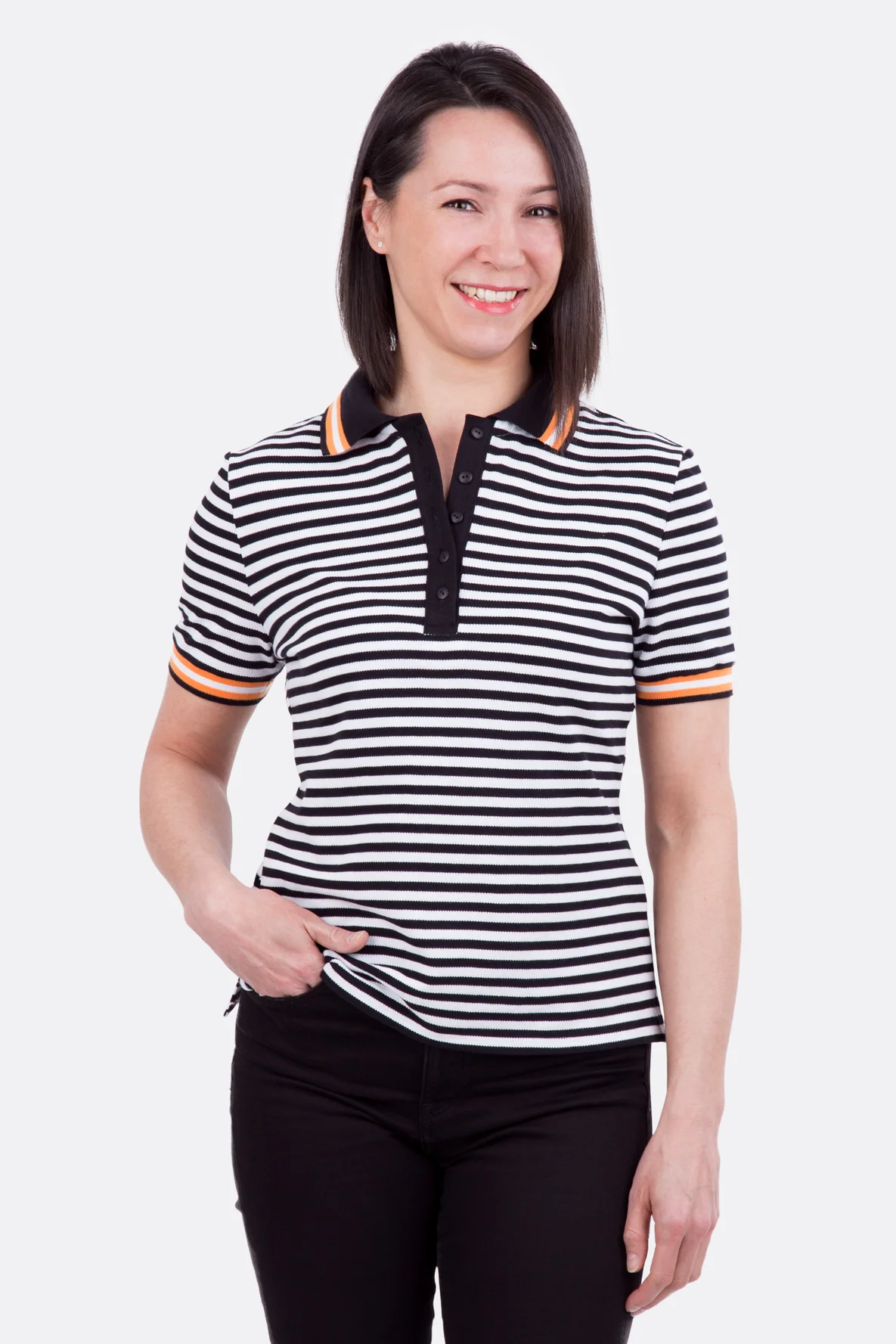 Schnittmuster Damen Poloshirt gestreift Nähanleitung