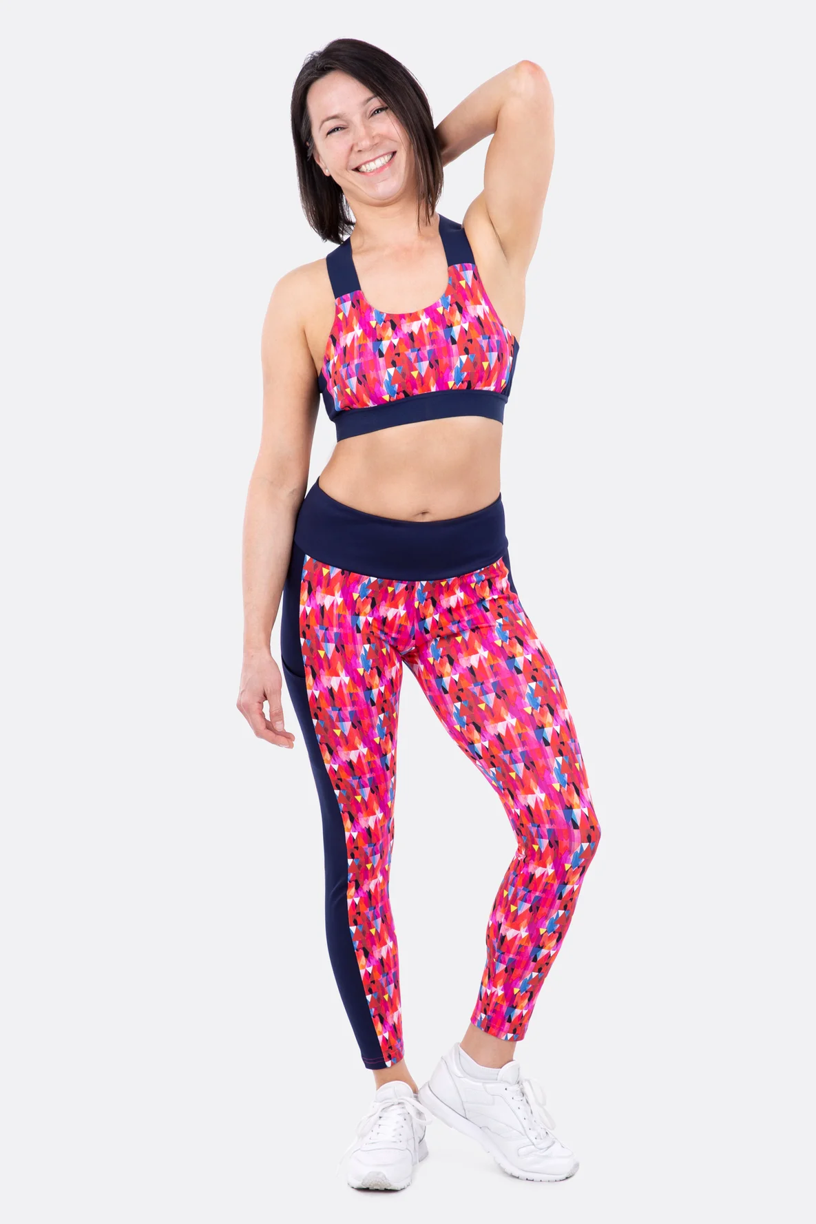 Schnittmuster Sport-Set Leggings Bustier Geomuster