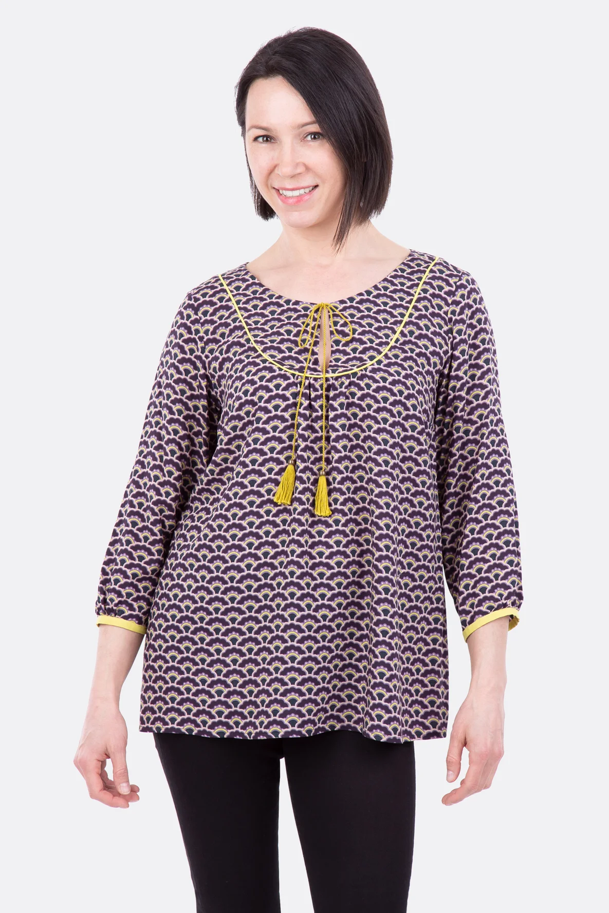 Schnittmuster Tunika Bluse Tassel Boho Anleitung