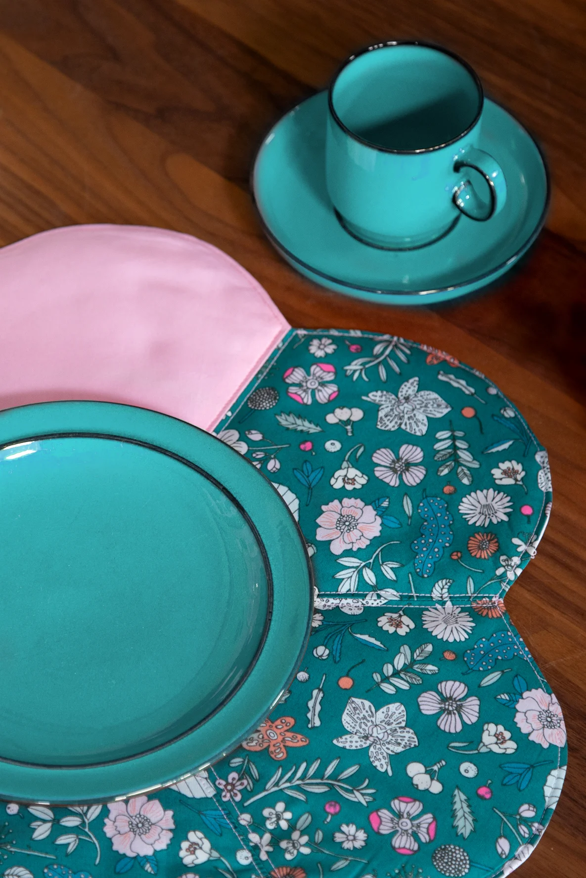 Blumentischset Freebie, gratis Vorlage