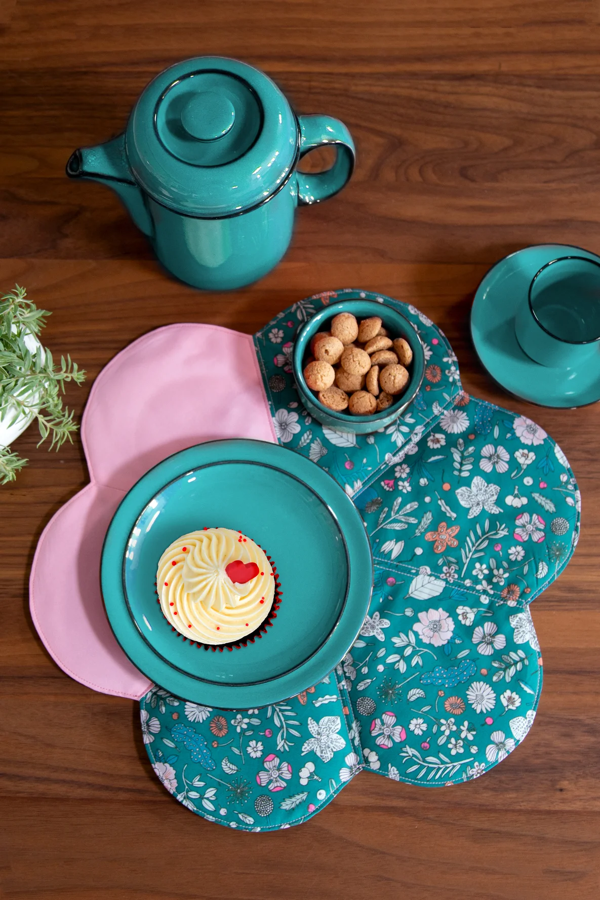 Patchwork-Tischset nähen, Freebie, kostenlose Vorlage