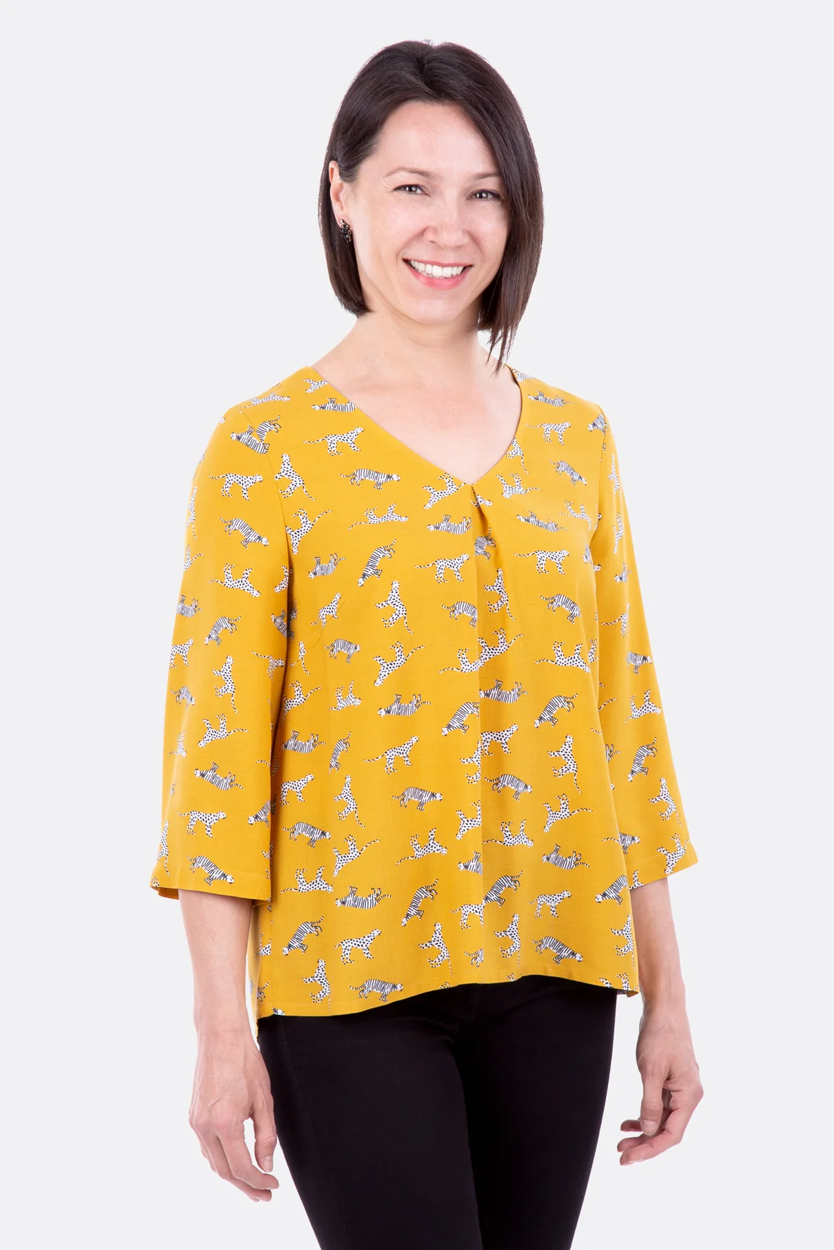 Schnittmuster Anleitung Damenbluse Viskose elegant