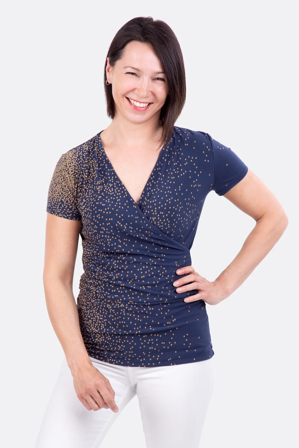 Schnittmuster Anleitung Damenshirt Wickelstyle